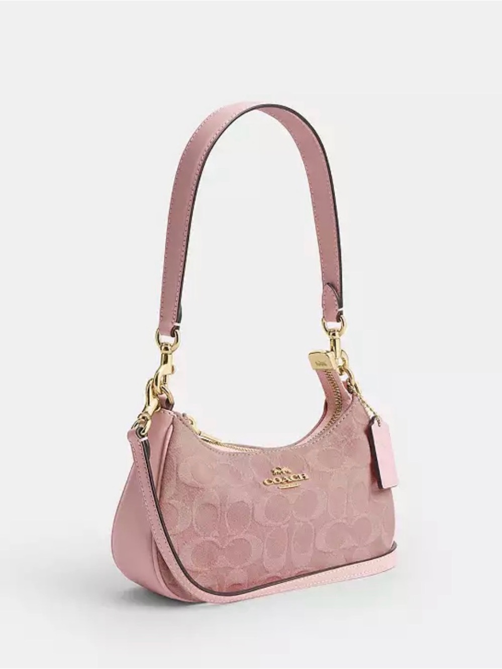 Coach Teri Mini Bag In Light Pink Signature Denim NWT - Picture 2 of 11